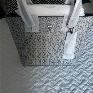 Guess Gray Printed Jillian (large) Tote Bag
